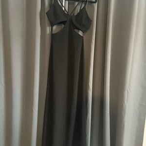 Cutout Black Maxi Dress
